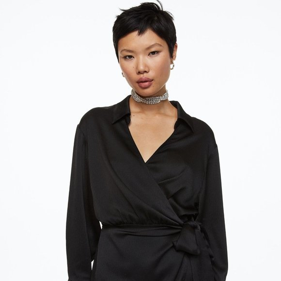 H&M Short Sparkling Rhinestone Adjustable Brass‎ Cocktail Choker Necklace - Picture 3 of 3